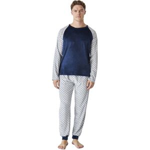 Winterpyjama lange mouw fluweel JJBEP5301 heren