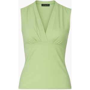 Top - Lichtgroen - Mouwloos - V-hals - Zachte Viscosemix