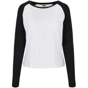 Urban Classics Dames contrast raglan t-shirt met lange mouwen