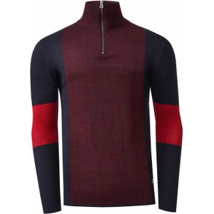 Rusty Neal - Gebreide Trui - Colorblock - Fijn Breiwerk - Opstaande Kraag