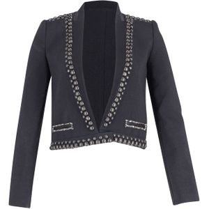 Isabel Marant Studded Blazerjack in Zwarte Virgin Wol