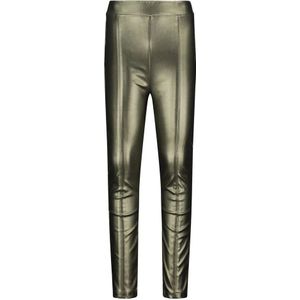 Like Flo Meisjes skinny broek nep leer army metallic