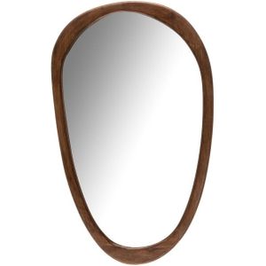 J-Line Mirror irregular mango wood dark brown large