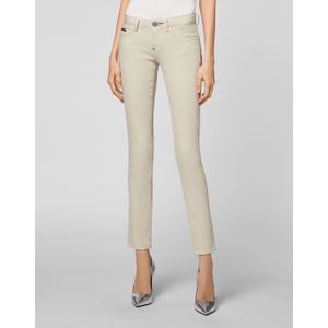 Philipp Plein - Denim Slim Fit Jeggings Iconic - Beige - Dames