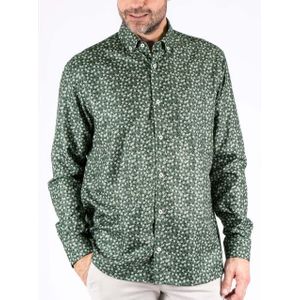 Pre End - Lange Mouw Overhemd - Groen - Heren - 100% Polyester