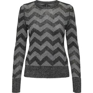 Only Onljillo ls zigzag o-neck glitter knt dessin