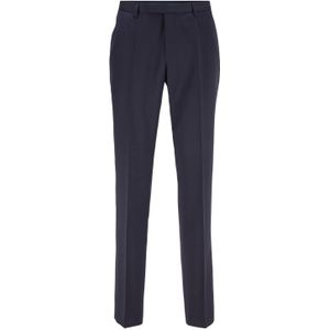 Boss - Lenon - Herenpantalon - Donkerblauw - Scheerwol