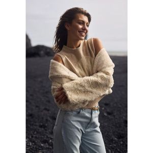 Nukus - NKF07000 9 - Intarsia Spencer - Sand - Vesten