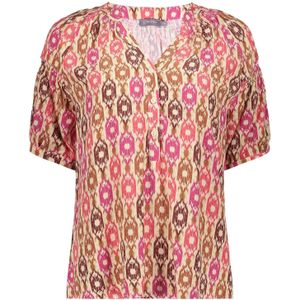 Geisha 43252-20 720 blouse sand/brown/fuchsia