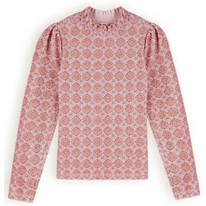 NoNo Meisjes shirt velours rib koss pale blush