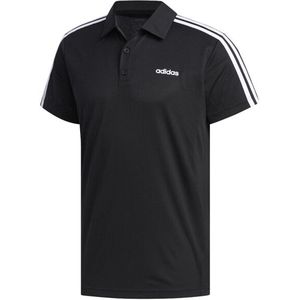 Adidas - Poloshirt - 100% Polyester - Korte Mouwen - Contrasterende Strepen