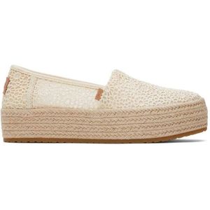 Toms - Valencia - Espadrilles - Beige - Jute - Plateauzool 4cm