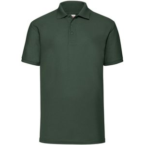 Fruit of the Loom - Heren 65/35 Piqué Poloshirt - Zwart - 65% Polyester, 35% Katoen, Oeko-Tex Standaard 100 Gecertificeerd