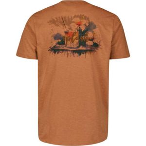 No Excess T-shirt crewneck placed prints slub caramel