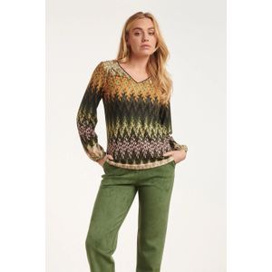 Smashed Lemon 24645 multicolour groentint zigzag top