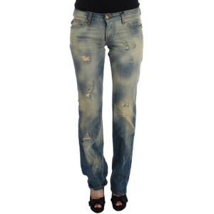 Cavalli Blauwe Was Katoenen Slim Fit Bootcut Jeans