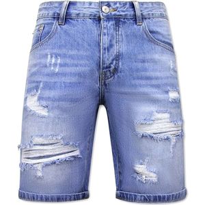 Enos Korte broek met gaten denim short