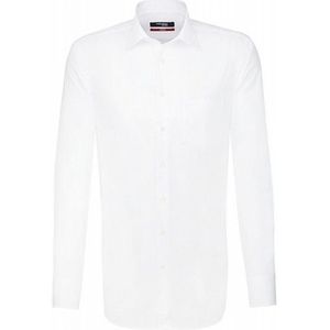 Seidensticker - Heren - Overhemd - Wit - 100% Katoen, 1 Borstzak, Kentkraag, Oeko-Tex Standaard 100