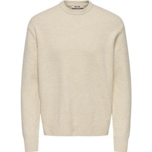 Only & Sons - Onsjames Rlx Crew Knit - Trui - Oatmeal