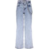 Frankie & Liberty Meisjes broek attitude wide leg oversized snow wash denim