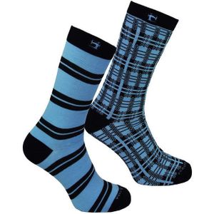 Scotch & Soda - 2-Pack - Herensokken - Blauw - Gestreepte