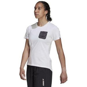 Adidas - Terrex Pocket T-shirt - Dames - Katoen - Korte Mouwen