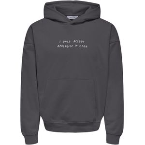 Only & Sons - Hoodie - Zwart - Katoen - Met Capuchon