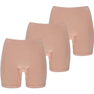 Apollo Seamless dames short bamboe onderbroek met pijpjes naadloos huidskleur 3-pack