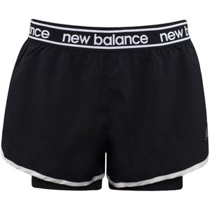 New Balance - Relentless 2-in-1 Shorts - Zwart - Dames
