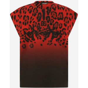 Dolce and Gabbana Luipaard print tanktop t-shirt