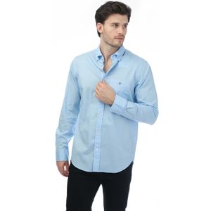 Gant - Regular Poplin A.Shield - Overhemd - Blauw