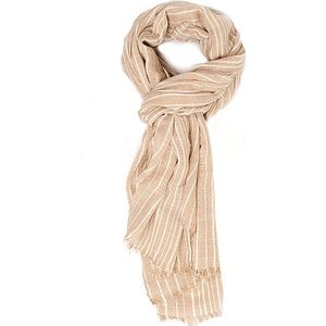 Tresanti Cario | scarf with irregular stripes | taupe