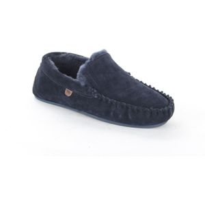 Warmbat Malmo dk.navy heren pantoffel (gesloten hiel)