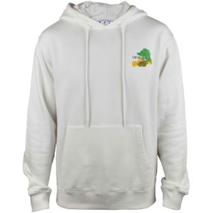 Sweatshirt - Gebroken Wit - Katoen - Met Capuchon - Lange Mouwen