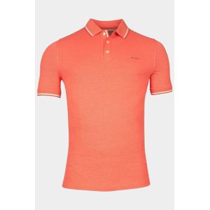 Baileys - 2-tone Oxford Piqu - Poloshirt - Rood - Korte Mouw