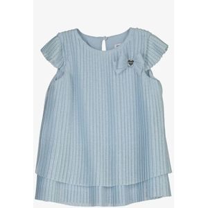 Mayoral - Plissé Tulle Jurk - Beige - Baby Meisje