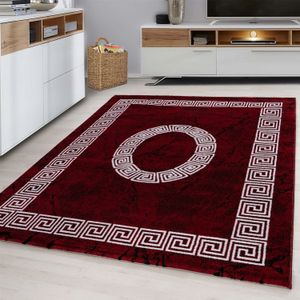 Muratap Plus vloerkleed laagpolig tapijt woonkamer rood / wit- 240x340 cm