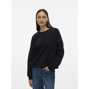 Vero Moda - Vmlotte Trina Ls Sweat Box Ga Bf - Trui - Zwart