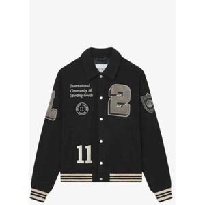 Les Deux Junior - Varsity Wool Jacket - Zwart - 70% Wol