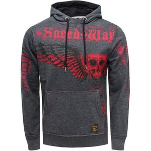 Rusty Neal - FLYING SKULL - Trui - Normale Pasvorm - Capuchon