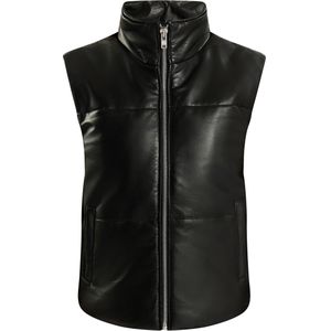Dreimaster - Leren Vest - Zwart - Dames