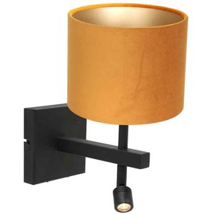 Steinhauer Moderne wandlamp - metaal modern e27 l: 250cm voor binnen woonkamer eetkamer zwart