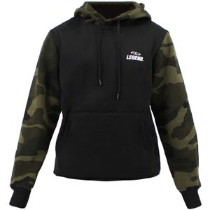 Legend Sports Hoodie dames/heren zwart camo fleece