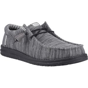 HEYDUDE - Wally Stretch Mesh - Heren Moccasins - Graniet Grijs/Zwart
