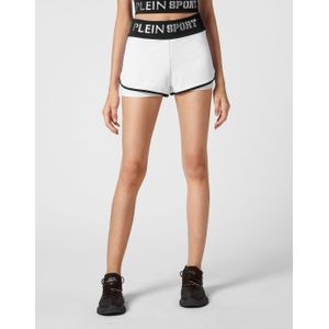 Plein Sport - Korte Broeken - Wit - Dames - Polyester - Jogging Shorts