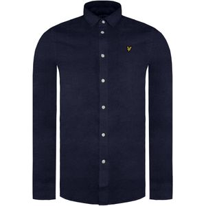 Lyle & Scott - Geborsteld Katoenen Overhemd - Navy