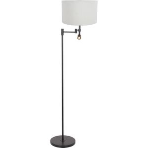 Steinhauer Moderne vloerlamp - linnen modern e27 l: 30cm voor binnen woonkamer eetkamer zwart