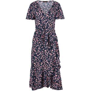 Blooming - Viscose Midi Dress - Dierenprint - Middernachtviscose
