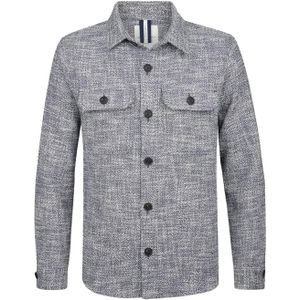 Profuomo Navy bouclé overshirt