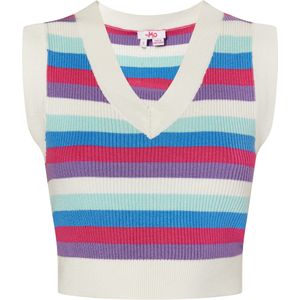 Mymo - Gebreide Trui - Wit - Dames - V-hals - Cropped Model